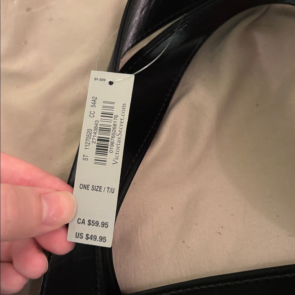 nwt victoria’s secret black tote shoulder bag - Picture 3 of 6